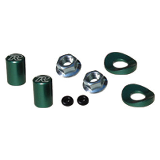 Ride Engineering® - Green Valve Cap and Rim Lock Spacer Kit