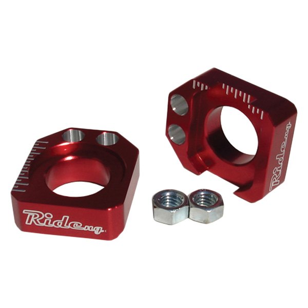Ride Engineering® - Anodized Red Billet Axle Blocks