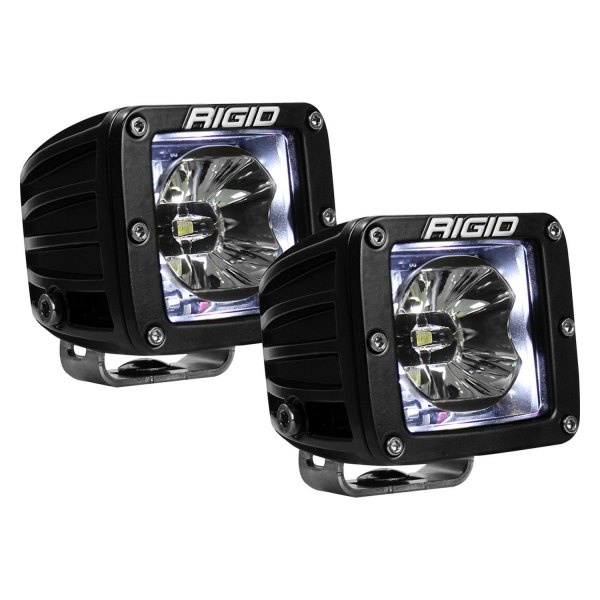 Rigid Industries® - Radiance Series 3"x3" 2x15W Broad Spot Beam LED Pod Lights with White Backlight