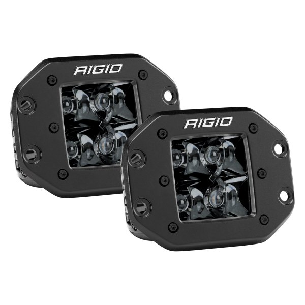 Rigid Industries® - D-Series Pro Midnight Edition Flush Mount 3" 2x22W Spot Beam LED Lights