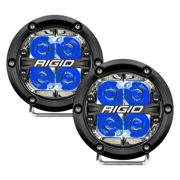 Rigid Industries® - 360-Series 4" Round Spot Beam LED Lights with Blue Backlight