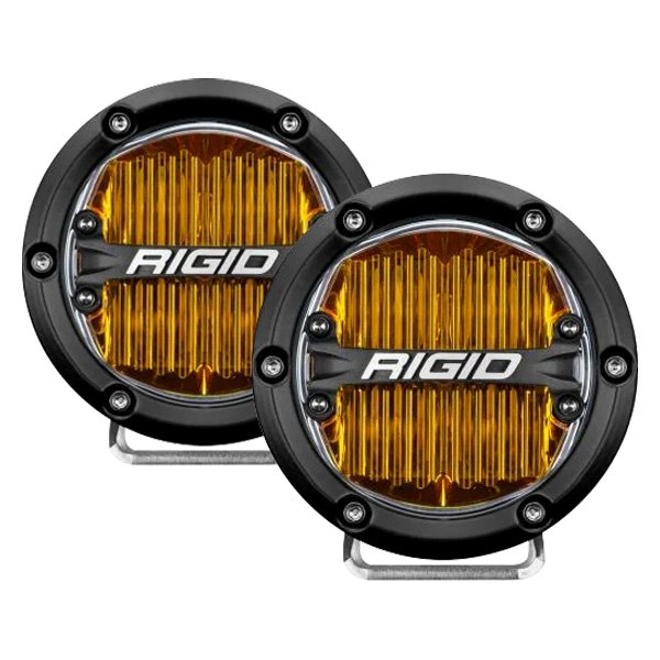 Rigid Industries® - 360-Series Pro SAE 4" 2x40W Round Fog Beam Amber LED Lights