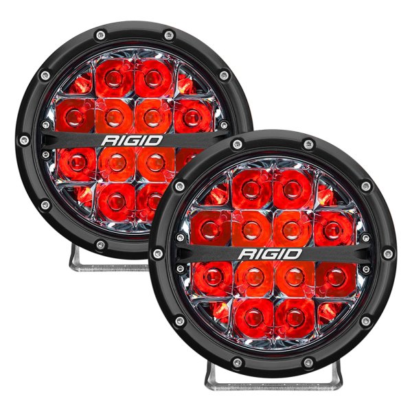 Rigid Industries® - 360-Series 6" Round Spot Beam LED Lights with Red Backlight