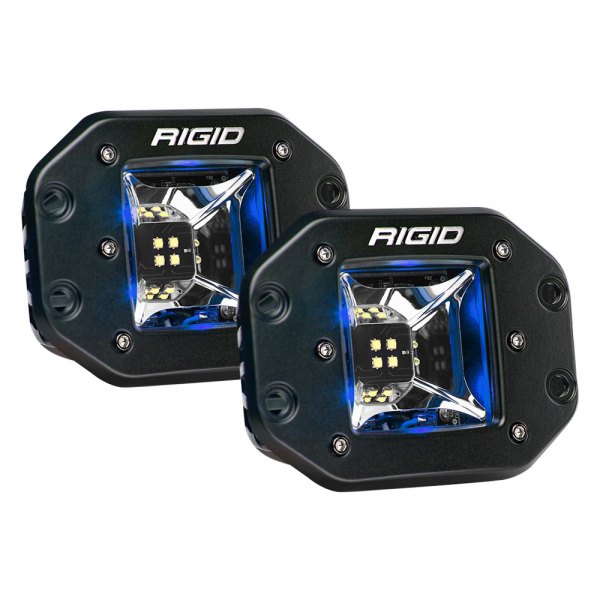Rigid Industries® - Radiance Series Flush Mount 3" 2x30W Scene Beam LED Lights with Blue Backlight