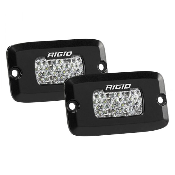 Rigid Industries® - SR-M Series Pro Flush Mount 2"x6" 2x16W Flood Diffused Beam LED Lights