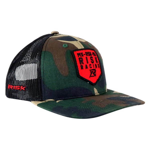 Risk Racing® - Camo Red Patch Trucker Hat