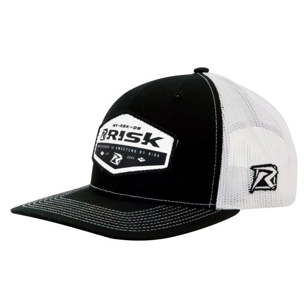 Risk Racing® - Black/White Patch Trucker Hat
