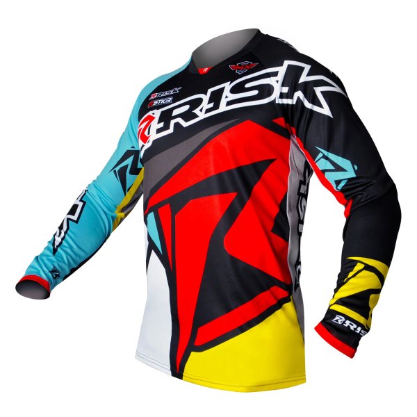 Risk Racing® - Ventilate V2 Series 2022 Jersey (Small, Teal/Red)