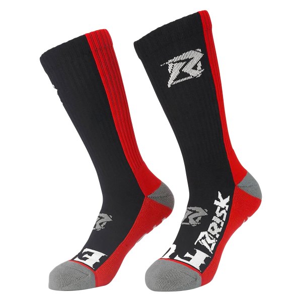 Risk Racing® - Ride Risky Socks (8.5 Plus (Woman's)/7-13 (Men's), Black/Red)