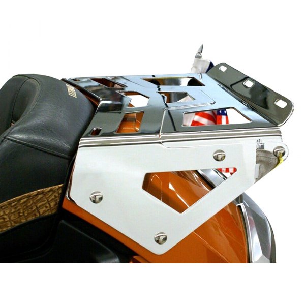 Rivco® - Expandable Trunk-Mounted Chrome Luggage Rack