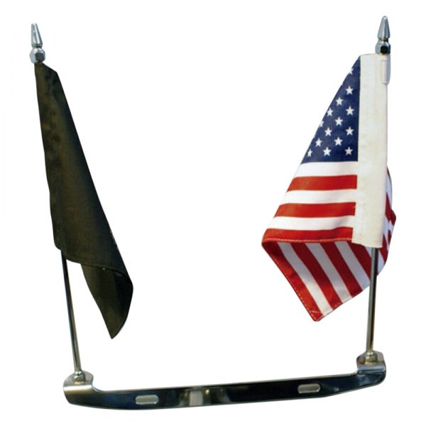 Rivco® - License Plate Mounted Vertical Double Flag Holder