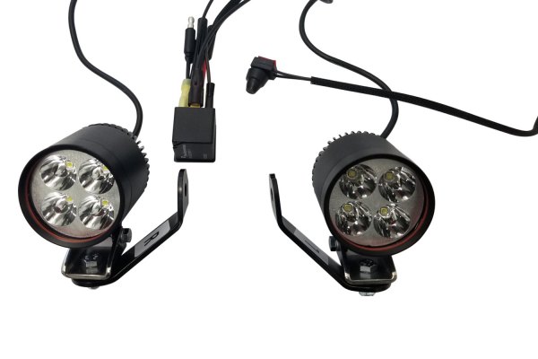 Rivco® - Round Driving Beam Lights, Front View