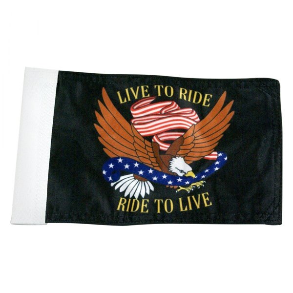 Rivco® - "Live To Ride, Ride To Live" Style Double Sided Flag