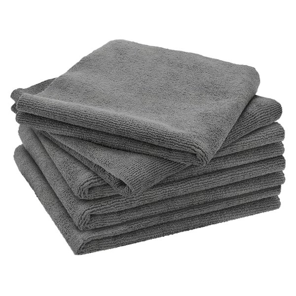 Image may not reflect your exact product!Rixxu™ - Microfiber Gray All Purpose Towels, 5 Pieces