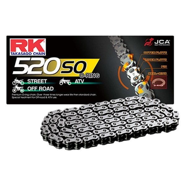 Chains & Sprockets RK Racing Chain 520XSO-114 114-Links X-Ring Chain ...