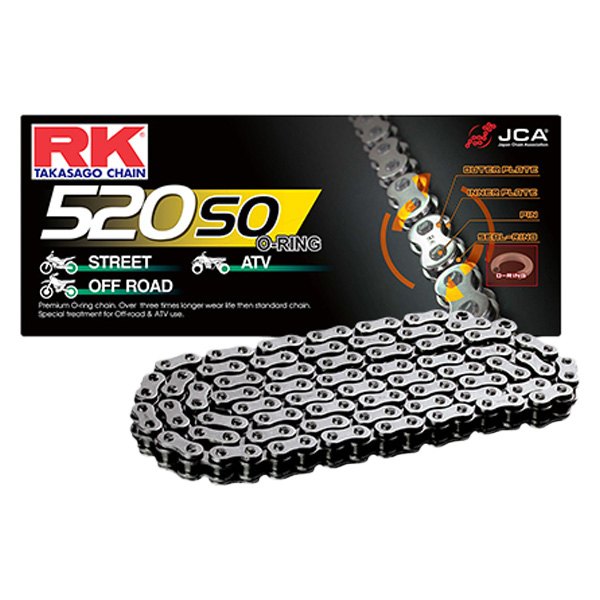 RK Racing Chain 520SO-74 Steel 74-Links O-Ring Chain with Connecting Link 