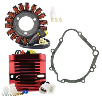 RMStator® - Stator + CNC Red Machined Aluminum Mosfet Regulator + Gasket Kit