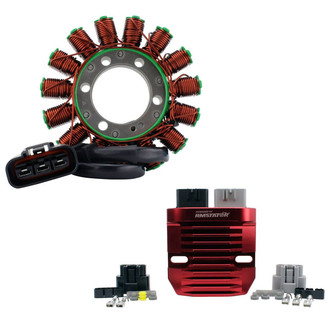 RMStator® - Generator Stator + Red Machined Aluminum Mosfet Regulator Kit