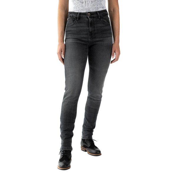 Rokker® - Rokkertech High Waisted Slim Women's Jeans (W26 x L32, Gray)
