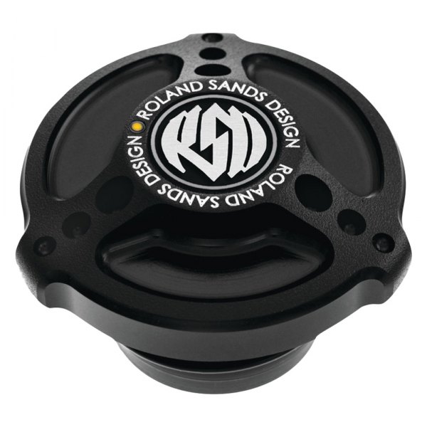 Roland Sands Design® - Tracker Black Gas Tank Cap with LED Fuel Indicator