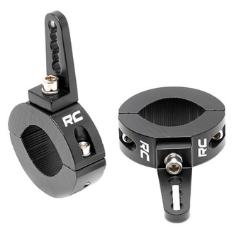 Rough Country® - Adjustable 2"-2.5" Textured Black Aluminum Clamp Tubular Light Mounts