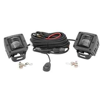Rough Country® - Fog Light Location Mounted SAE 2" 2x20W Cube Spot Beam LED Lights