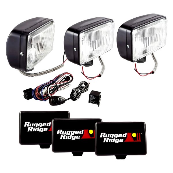 Rugged Ridge® - 7"x5" 3x100W Fog Beam Lights