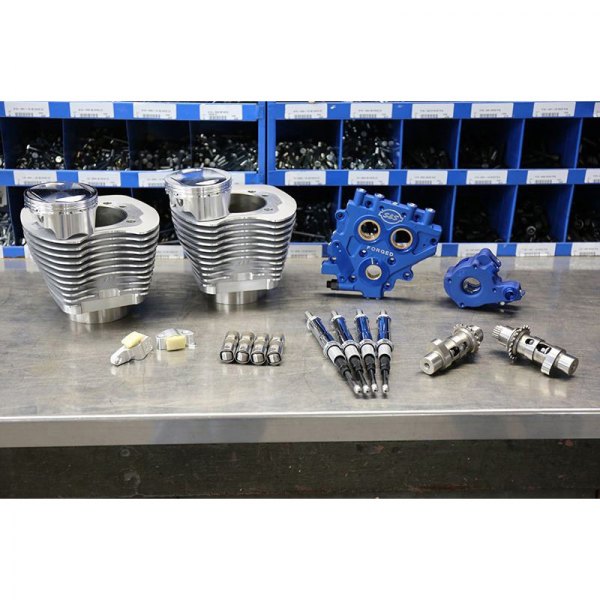 S&S Cycle® - 585 Easy Start® Gear Drive Cams 110" Power Package Big Bore Kit