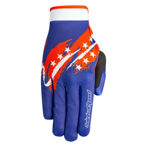 Saints of Speed® - Patriots Men's Gloves (Small, Red/White/Blue)