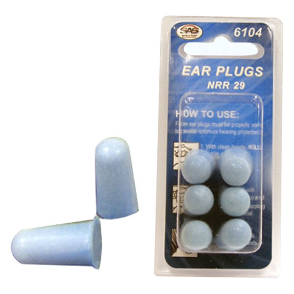 SAS Safety® - 31 dB Blue Foam Disposable Tapered Uncorded Earplugs (3 Pairs)