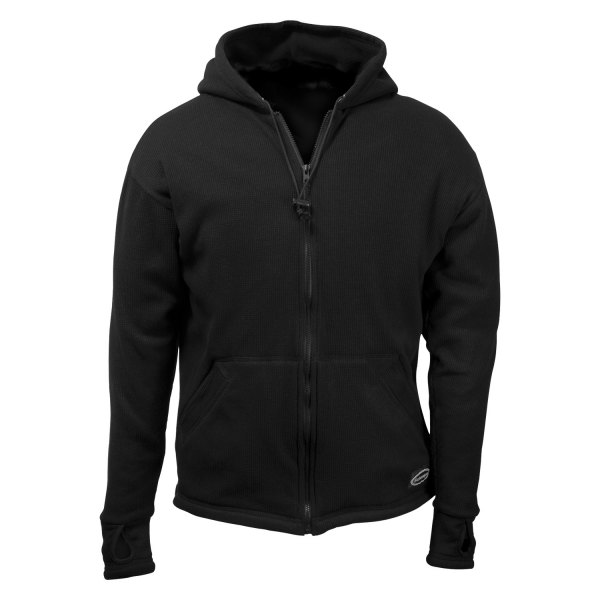 Schampa® - Old School Thermal Fleece Lined Hoodie (Medium, Black)
