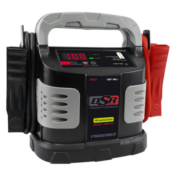 Schumacher® - Ultracapacitor™ 12v 1200 Peak Amps Portable Hybrid Battery Jump Starter
