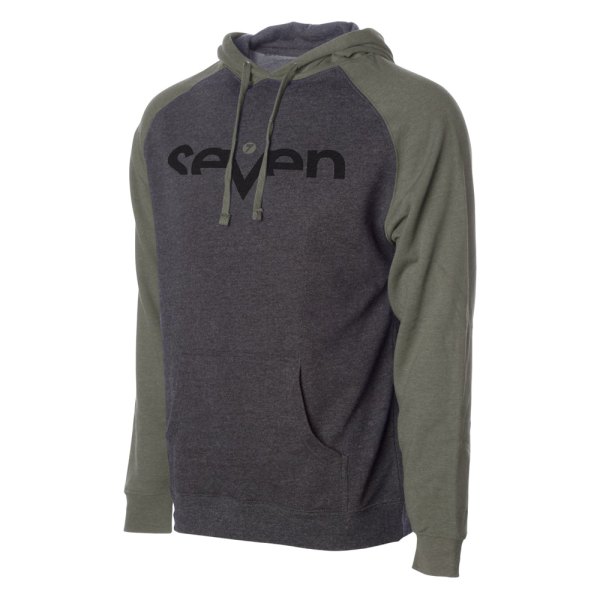 Seven MX® - Brand Hoodie (2X-Large, Charcoal Heather/Olive)