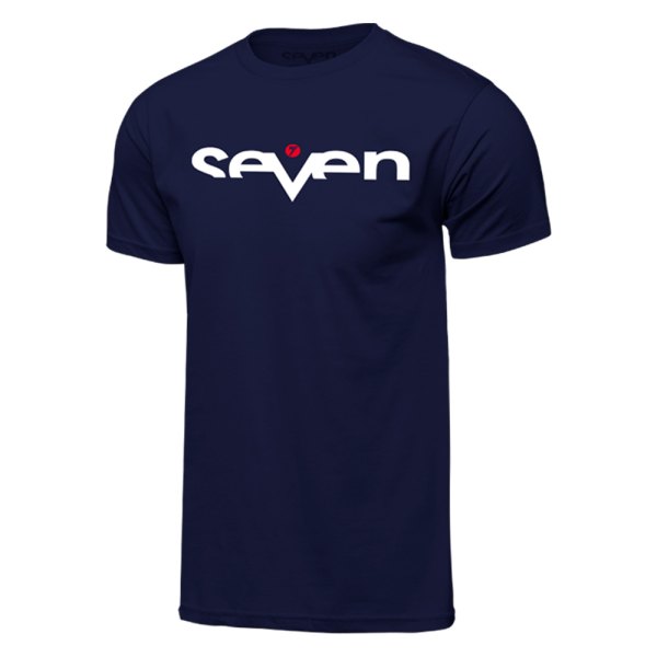 Seven MX® - Brand Tee (2X-Large, Navy/Fluo Green)