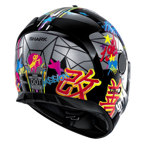 Shark Helmets® HE3456DKXRM - Spartan Replica Lorenzo Catalunya GP Medium  Black/Silver/Red/Blue Full Face Helmet