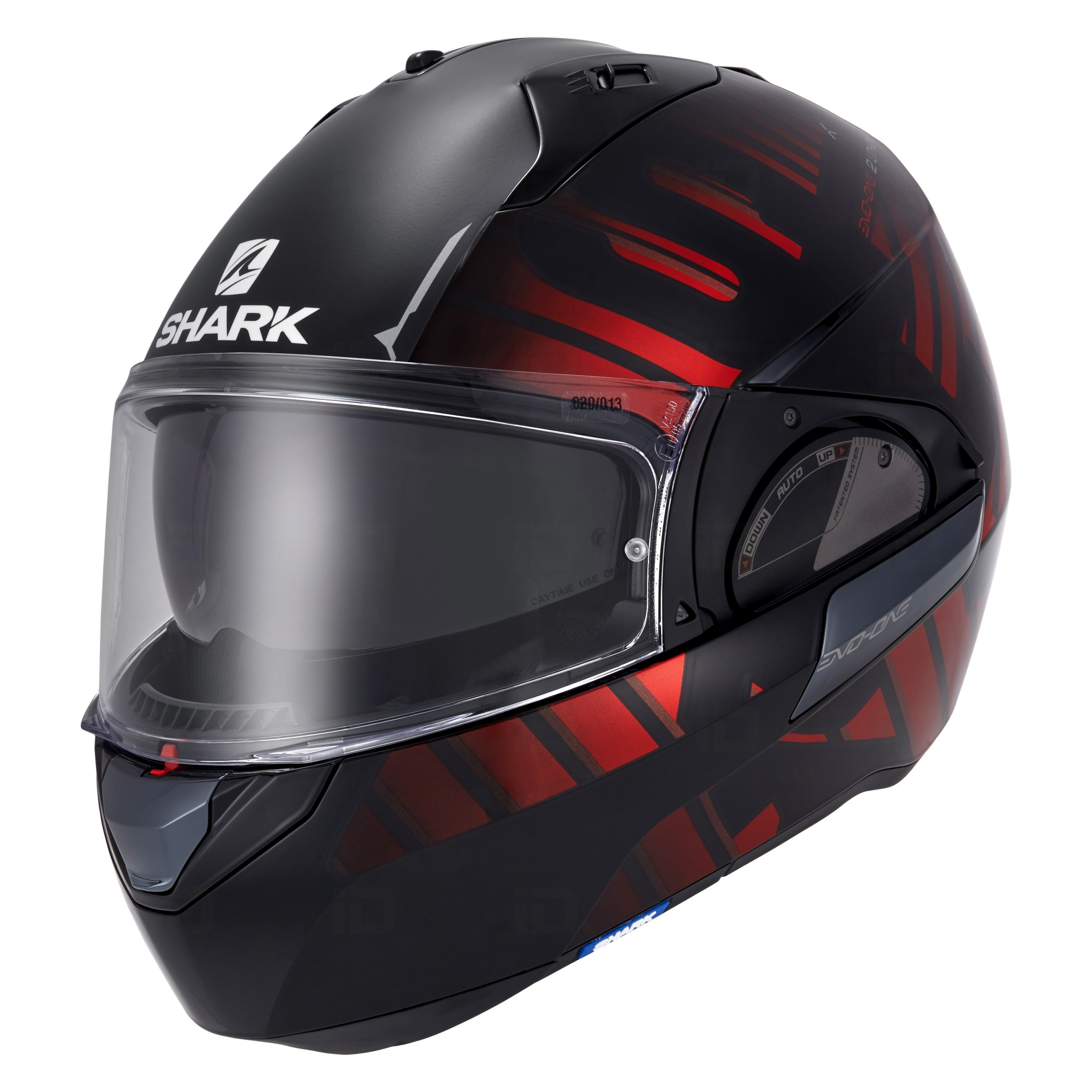 esfuerzo vulgar Unir Shark Helmets® HE9704DKURXL - Evo-One 2 Lithion Dual X-Large  Black/Chrome/Red Modular Helmet - MOTORCYCLEiD.com