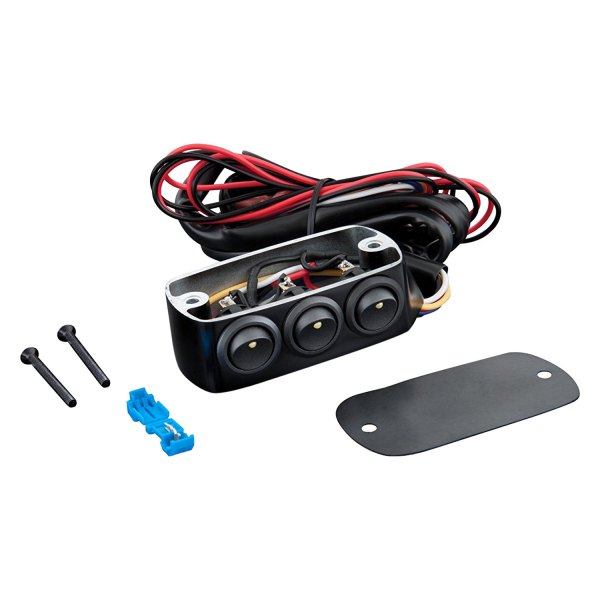 SHOW CHROME 52-705LMA BLACK CLUTCH MASTER CYLINDER LED LIGHTED SWITCH BLOCK