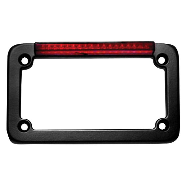 Signal Dynamics® - BackOFF™ Classic Style Single LED Black License Plate Frame with Red Lens