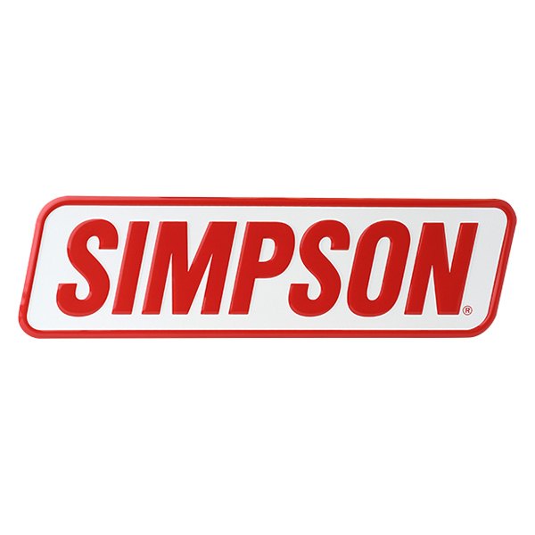 Simpson Motorcycle® - Embossed Aluminum Simpson Sign