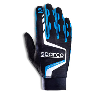 Sparco® - Hypergrip+ Series Black/Blue 8 Gaming Gloves