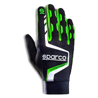 Sparco® - Hypergrip+ Series Black/Green 9 Gaming Gloves