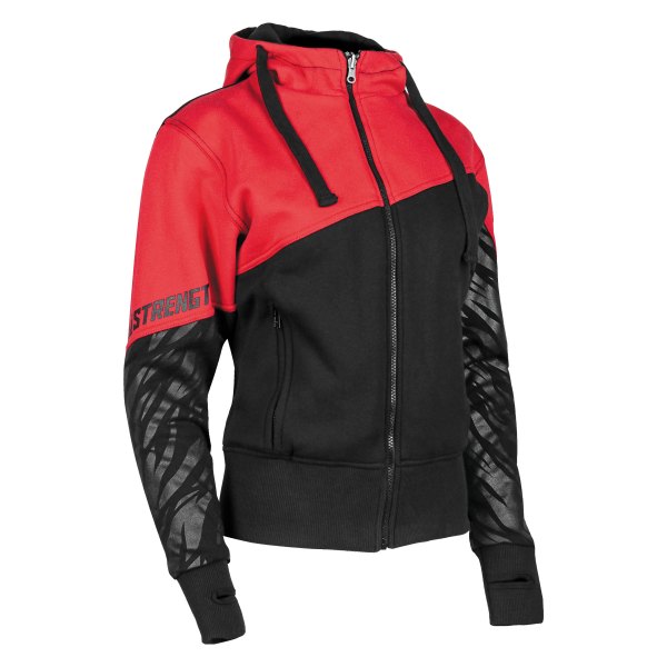 Speed and Strength® - Cat Out'a Hell 2.0™ Women's Armored Hoody (X-Small, Red/Black)