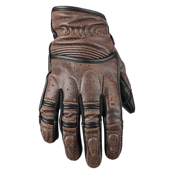 Speed and Strength® - Rust and Redemption™ Men's Leather Gloves (Small, Brown)