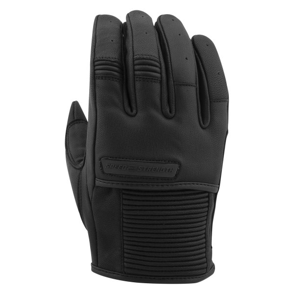Speed and Strength® - Off The Chain Men's Leather Gloves (Small, Black)