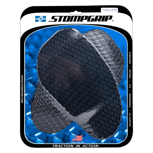 Stompgrip® - Large Streetbike Black Tank Grips