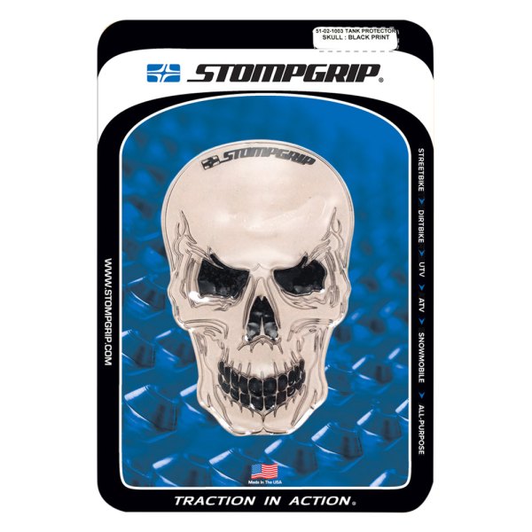 Stompgrip® - Skull Clear/Black Tank Protector