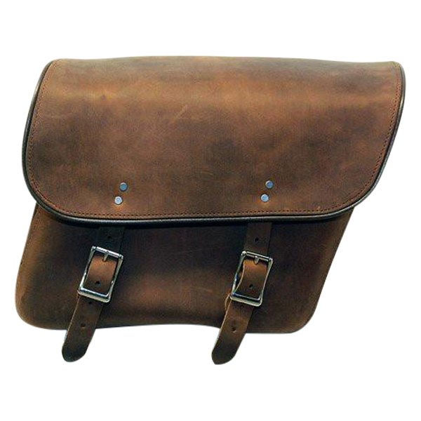 tan motorcycle saddlebags