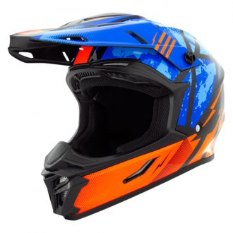 EVS Sports boys off road Helmet T3 Works Orange/White/Black, Youth Medium