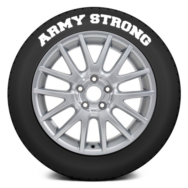 Tire Stickers® - White "Army Strong" Tire Lettering Kit