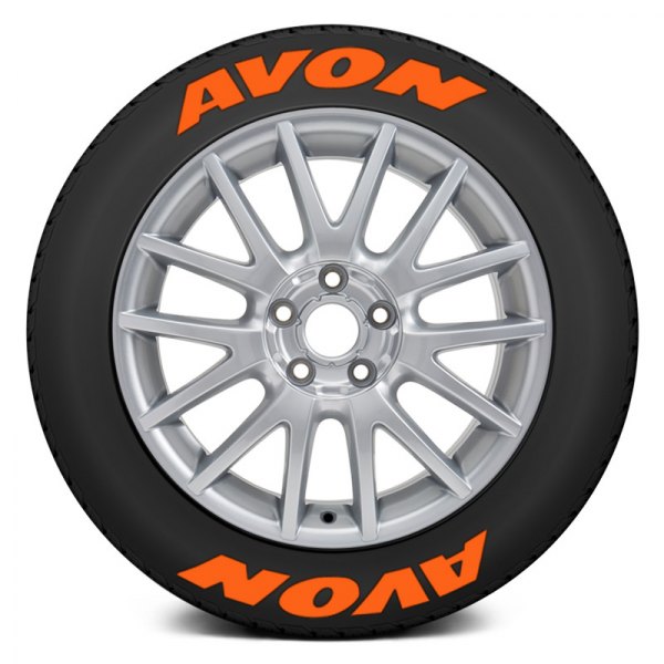 Tire Stickers® - Orange "Avon" Tire Lettering Kit